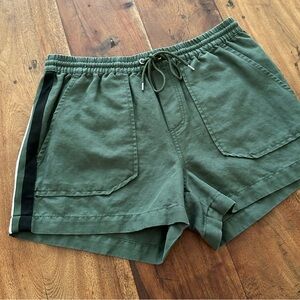 ☀️ SANCTUARY Cargo Cotton-Linen Shorts with Side Stripes